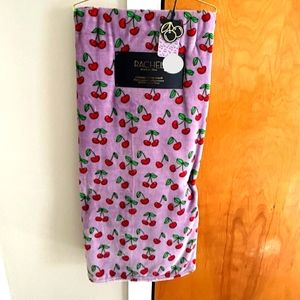 Rachel Roy Purple cherry plush throw